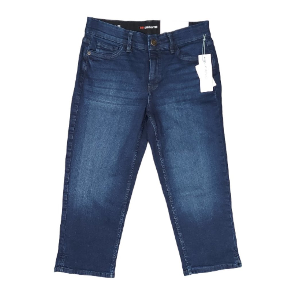 NWT LIZ CLAIBORNE SARA CROP MIDRISE DENIM CAPRIS (6)